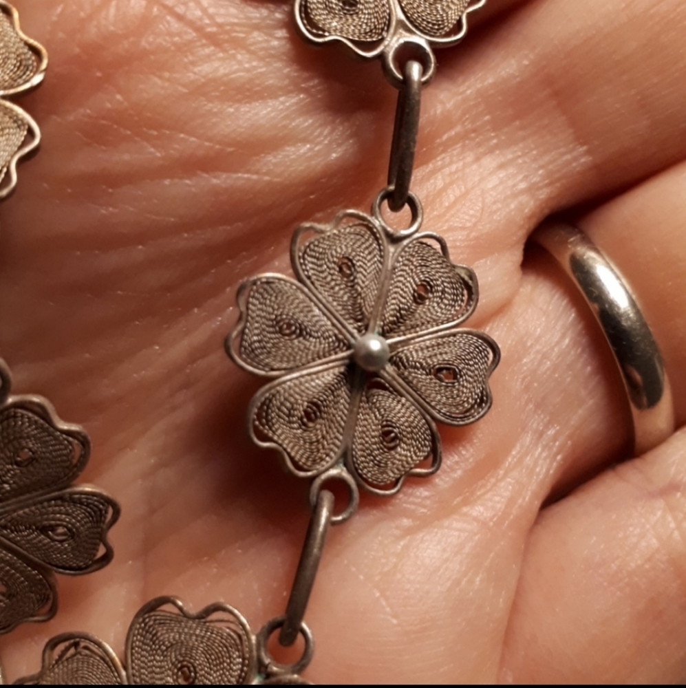 Paraguayan Silver Filigree Artisan Necklace